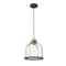 Z-Lite Burren 1 Light Pendant, Bronze + Brass And Clear Seedy 337P12BRZ+HB - alternate 1